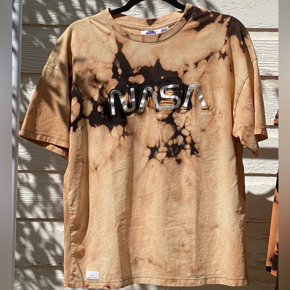 NASA // Silver lettering // Adult extra small // Fits large // Hand dyed